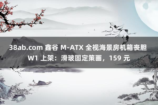 38ab.com 鑫谷 M-ATX 全视海景房机箱丧胆 W1 上架：滑玻固定策画，159 元