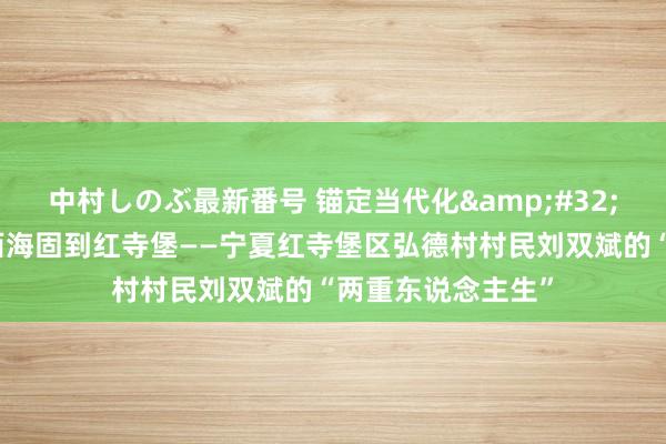 中村しのぶ最新番号 锚定当代化&#32;改造再深刻丨从西海固到红寺堡——宁夏红寺堡区弘德村村民刘双斌的“两重东说念主生”