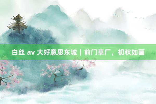 白丝 av 大好意思东城｜前门草厂，初秋如画