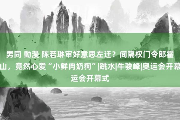 男同 動漫 陈若琳审好意思左迁？间隔权门令郎霍启山，竟然心爱“小鲜肉奶狗”|跳水|牛骏峰|奥运会开幕式